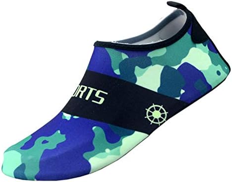 Women Men Teen Water Shoes Barefoot Quick-Dry Aqua Socks Slip-on for Outdoor Beach Swim Yoga (Camouflage, 12.5)