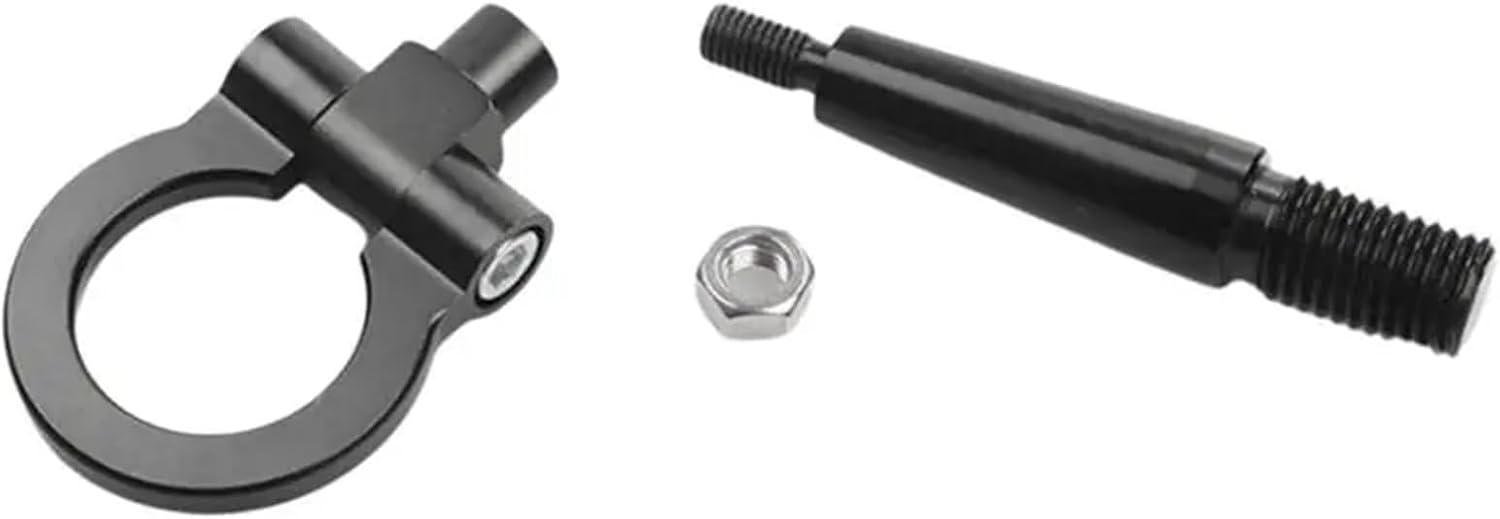 AEE5-Car Front Rear Bumper Tow Hook Folding Screw Ring Tow Hook