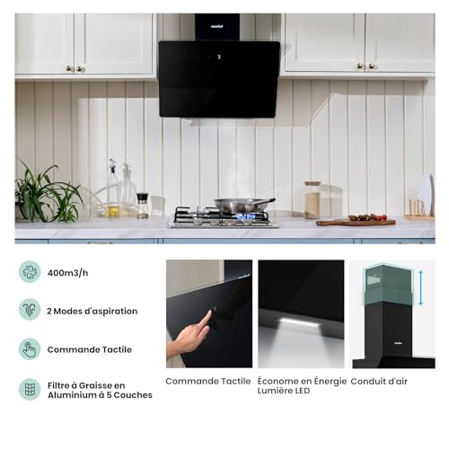 COMFEE Dunstabzugshaube 60 cm KWH-ANGJ64B-60-FR