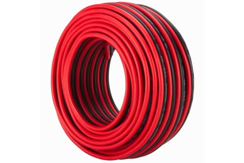 50' Audiopipe 10 Ga Gauge Red Black Zip Wire Speaker Cable Copper Clad Car Audio Stereo #10-50Rb #TOP1