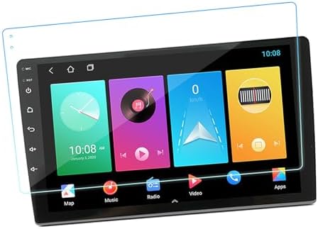 Acouto Car Navigation Tempered Screen Protector, Anti-Glare, Anti-Fingerprint, for Clearer Interface and Protection, Fit for Android Large Screen Navigation(10 inch)