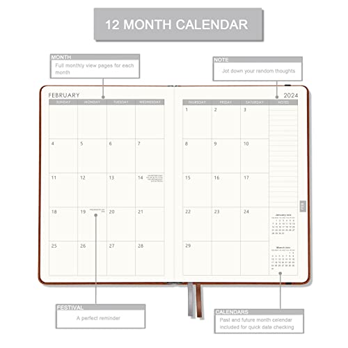 Planner 2023-2024 - Weekly & Monthly Planner 2023-2024 With Calendar Stickers, Jul 2023 - Jun 2024, 5.75" X 8.25", Academic Planner With Premium Thicker Paper, Pen Holder, Inner Pocket And 44 Notes Pages #TOP2