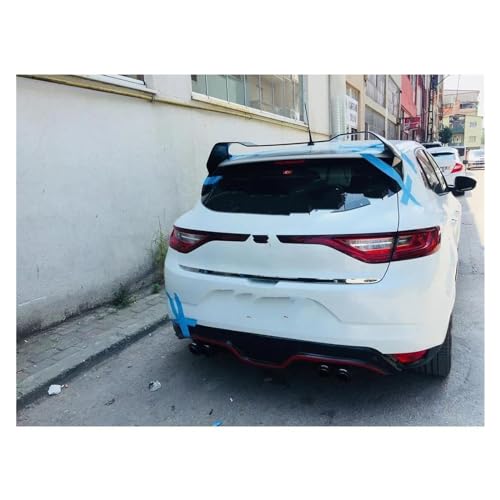 DZSHONGXINSM Car Tail Wing Spoiler For Megane 4 Spoiler RS Hatchback 2016 2017 2018 2019 2020 2021 Wings Flaps Diffuser Car Accessoires Rear Spoiler Wing Decoration