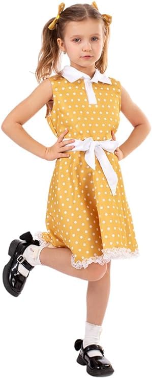 Amazon.co.jp: 黄色ワンピース 女の子 ヘア飾り付 ハロウィンコスプレ 