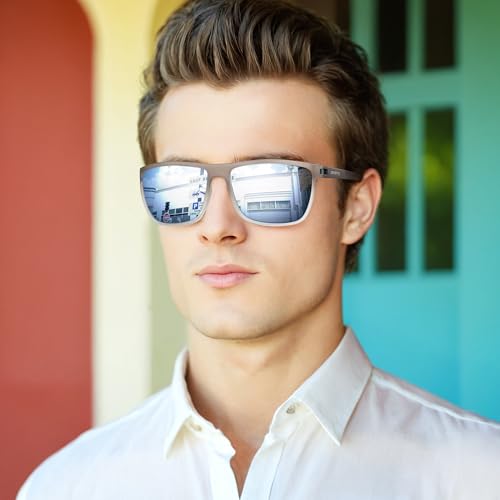 Image of ZENOTTIC Polarized Sunglasses for Men Lightweight TR90 Frame UV400 Protection Square Sun Glasses