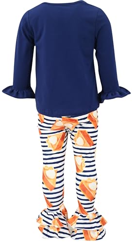 Image of Unique Baby 2 Piece Girls Double Ruffle Leggings and Long Sleeve Shirt Clothes Set Kid and Toddler Girl Outfit