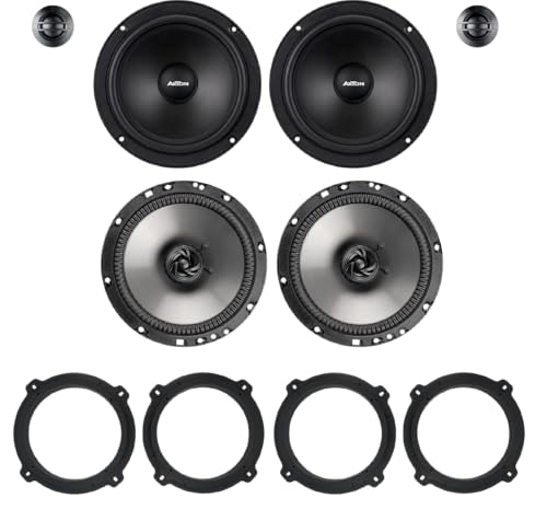 IPNOSIS Axton Kit de 6 enceintes avant et arrière de 16,5 cm pour Hyundai Tucson à partir de 2015 avec 4 supports avant et arrière