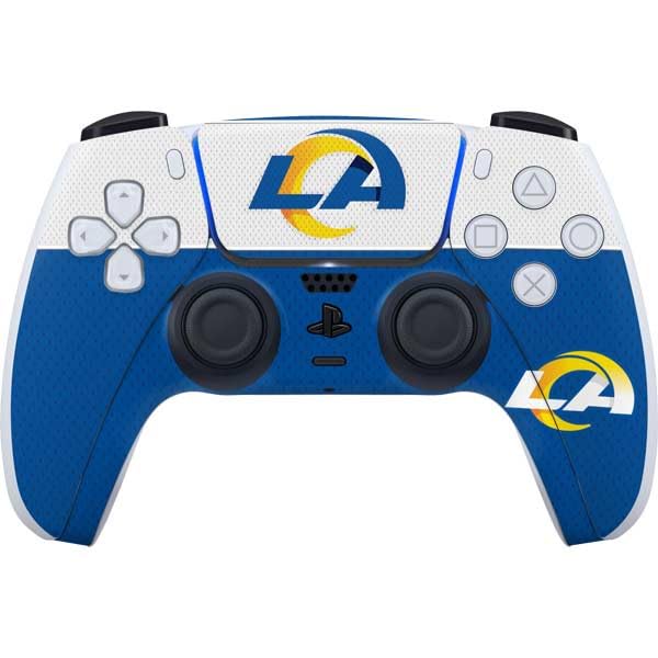 Skinit Decal Gaming Skin Compatible with PS5 Controller - Officially Licensed NFL Los Angeles Rams Zone Block Design