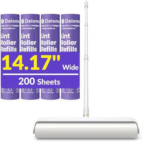 14.17" Extra Large Lint Rollers for Pet Hair, DELOMO Sticky Rolle...