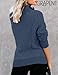 GRAPENT Women’s Casual Fuzzy Cozy Half Zip Long Sleeve Pullover Jumper Knitted Sweater Top for Fall Dark Blue Medium