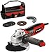Einhell Winkelschleifer TC-AG 125/850 Kit (850 W, 12.000 min-1, max. Schnitttiefe 28 mm, max. Scheibendurchmesser 125 mm, inkl. 3x Trennscheibe, 1x Lamellenschleifteller & 1x Einhell Bag)