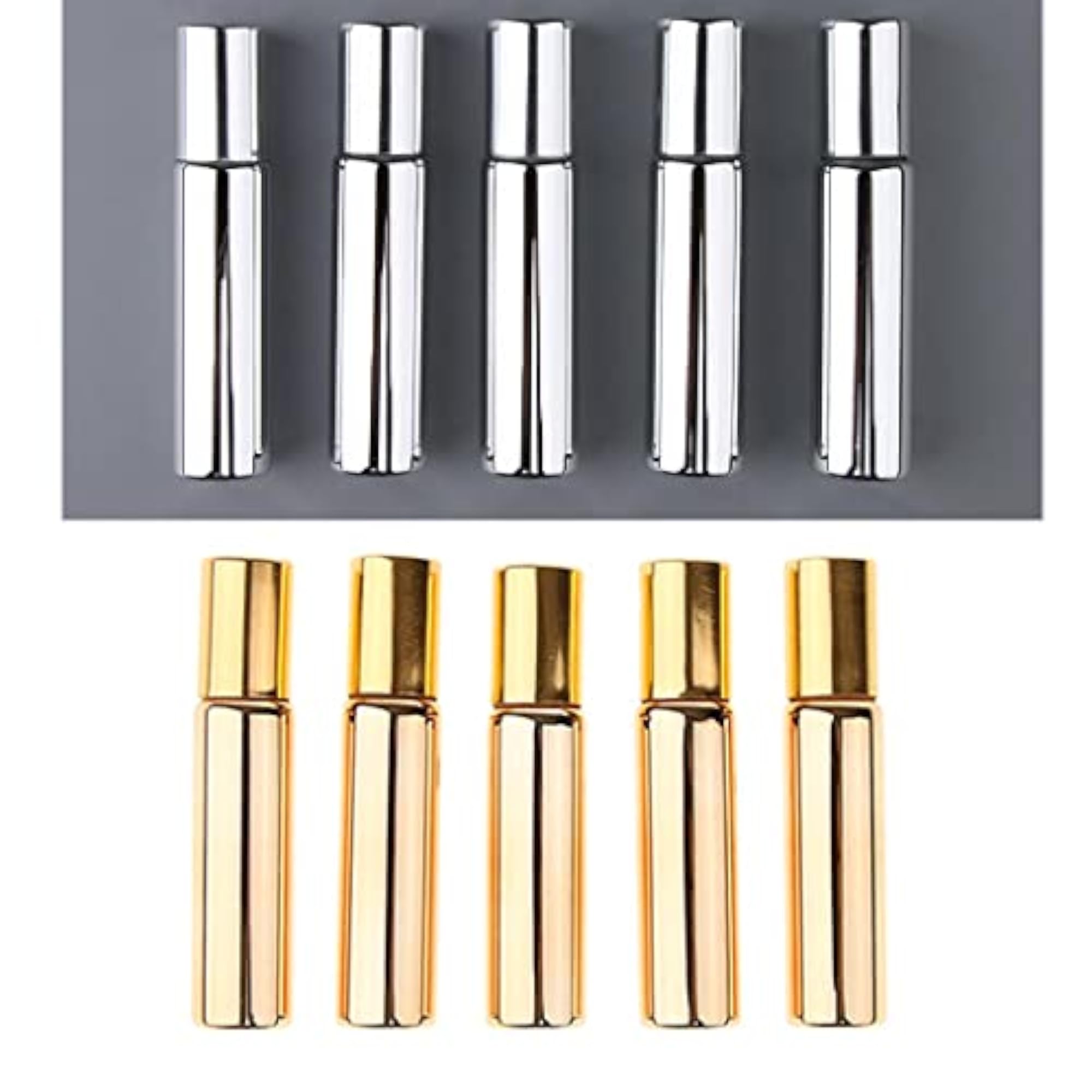 10x 10mL Empty Roller Bottle with Steel Ball for Essential Oils