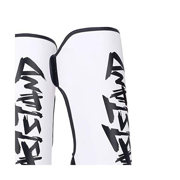 ASTSTAND-Shin-Guards-Sporting-Goods-Kickboxing-Martial-Arts-Muay-Thai-MMA-Armour ASTSTAND Shin Guards Sporting Goods, Kickboxing Martial Arts Muay Thai MMA Armour (White,L)