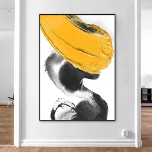 Peinture paysage abstrait pour habiller un mur vide de salon moderne