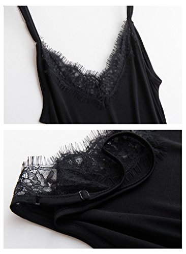 SilRiver Silk Women's Camisole Deep V-Neck Tank Tops Lace Cami Tops for Women Undershirts4