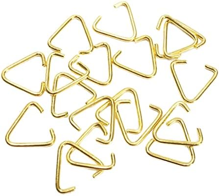PHILSP 100 Pieces Alloy Triangle Open Jump Ring Split Ring Connector Clasp Hook Findings For Jewelry Making Accessories Silver
