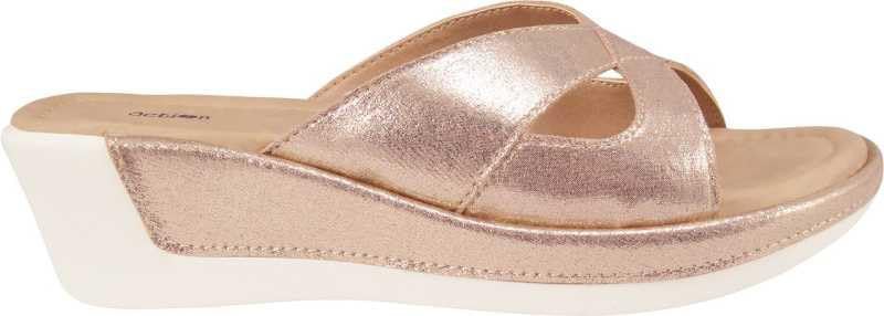 Image of Action Women's Platform Sandals|Block Heel| Cross-Strap Design with Ankle Strap Golden