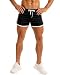 Ouber Men's Fitted Workout Gym Lifting Running Mesh Shorts (A-Black,M)