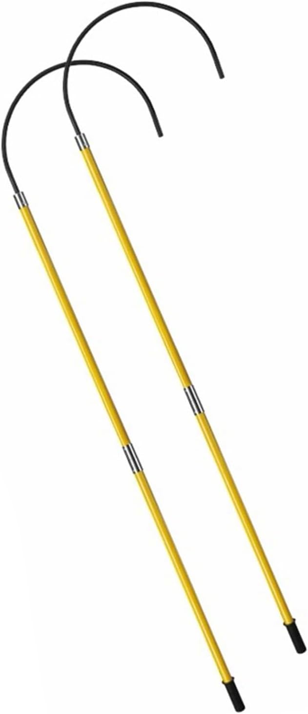 Rescue Hook Portable Emergency Rescue Pole 2 Pack Electrical Safety Rescue Pole, 10 45 110 220 KV High Voltage Emergency Life-Saving Tools for Fire Electrician, Anti-Electrocution Body Pulling Hooks(1