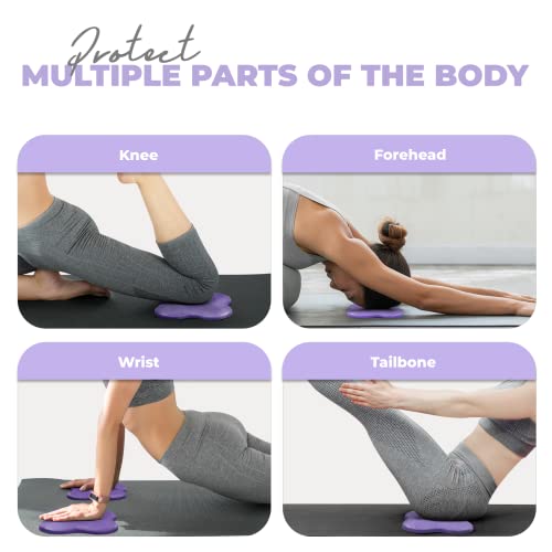 Yes4All Set Of 2 Extra Thick Yoga Knee Pad/Anti-Slip Knee Cushion For Head, Elbows, Hands, Wrists, Purple #TOP3