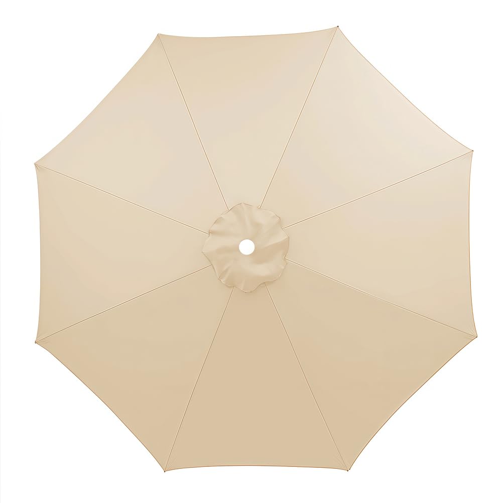 SAYEYBU Simple Deluxe Patio Umbrella Replacement Canopy Outdoor Table Market Yard Umbrella Replacement Top Cover,05,3M 6Rib