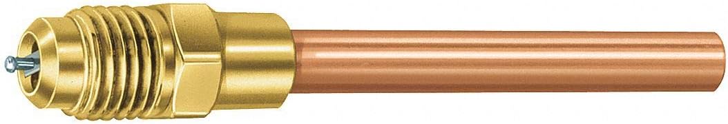 Tube Extension: 1/4 in SAE, 1/8 in Extension OD, 7 in Overall Ht, Cap/Valve Core, 5 PK, A31002, 22JH78