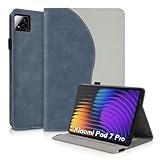 Succtopy Hülle für Xiaomi Pad 7/Pad 7 Pro 11.2 Zoll 2024 Schutzhülle Superdünne PU Leder mit Standfunktion & Stifthalter Tablet Hülle Blau