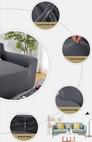 Housse de canapé 4 places jacquard extensible kaki de qualité supérieure