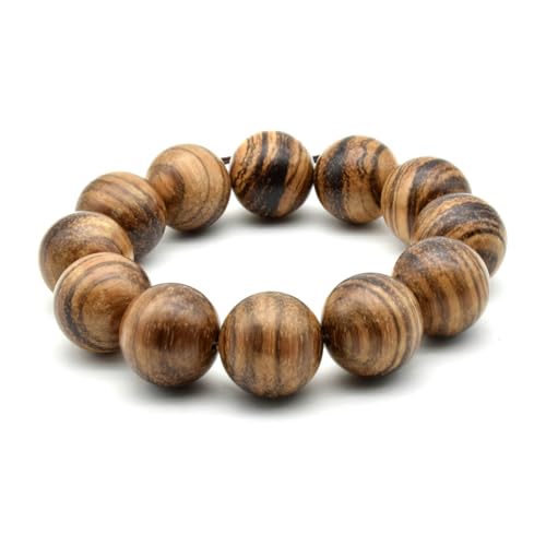 Image of Zen Dear Unisex Natural Oud Agarwood Vietnam Buddhist Prayer Beads Japa Mala Necklace Bracelet Beads (20mm 12beads)