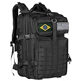 Mochila 50 Litros Impermeável – Grande, Resistente, Para Camping, Trilha e Viagem (Preto)