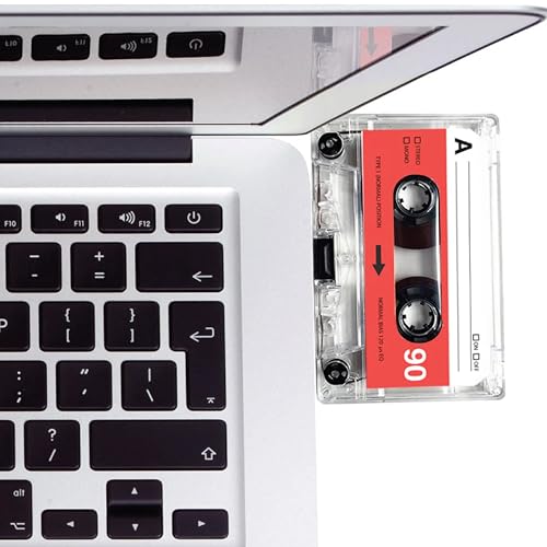 USB Mixtape - Retro Personalised Gift - Girlfriend, Boyfriend- Cute Birthday Present- Valentines Day - Retro AB Red Design, Clear Mixtape- 16GB Flash Drive - Thumbnail 3