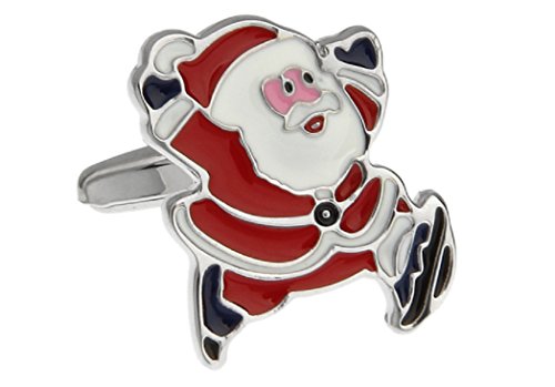 MRCUFF Santa Claus Christmas Presentation Gift Box Pair Cufflinks & Polishing Cloth
