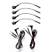 KONMED 2pcs TENS 7000 Replacement Electrode Lead Wires, With 4pcs Black Adapter TENS Lead Wires