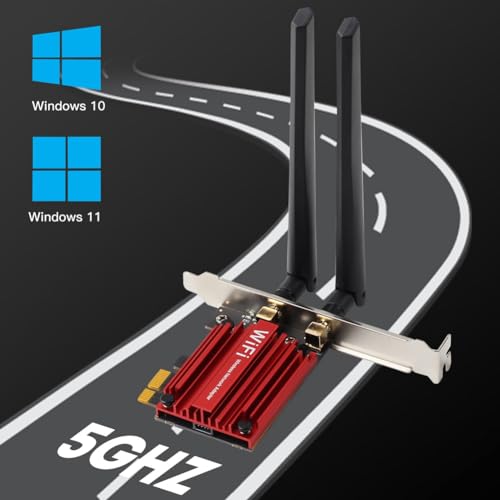 Adaptador Inalámbrico PCI Express WiFi 6 Solución definitiva para PC sin Cable con Bluetooth 5.2 3