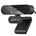 AGPTEK Webcam 1080P Full HD 105°con Micrófono Estéreo, Cámara Web con Trípode para Video Chat, Video Conferencia, Compatible con PC, Portátil, Windows, Mac, Negro