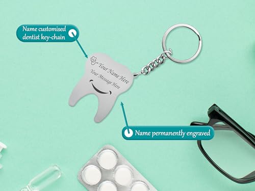 Image of SAVRI Personalized Keychain with Customized Name Engraving | Stainless Steel Round Professional Keychain