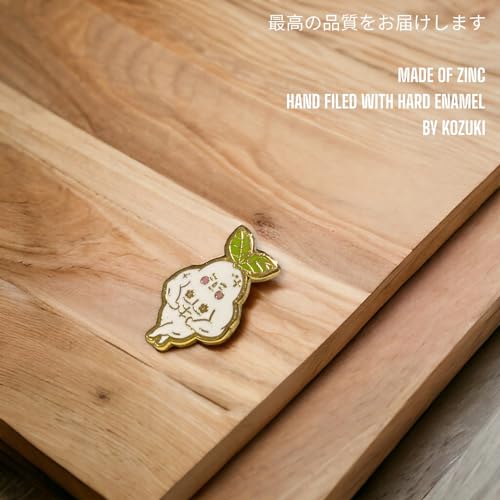 Image of KOZUKI HAKU DRAGON PIN - Green Enamel with Metal Base - Modern Unisex Pin - Fan Art