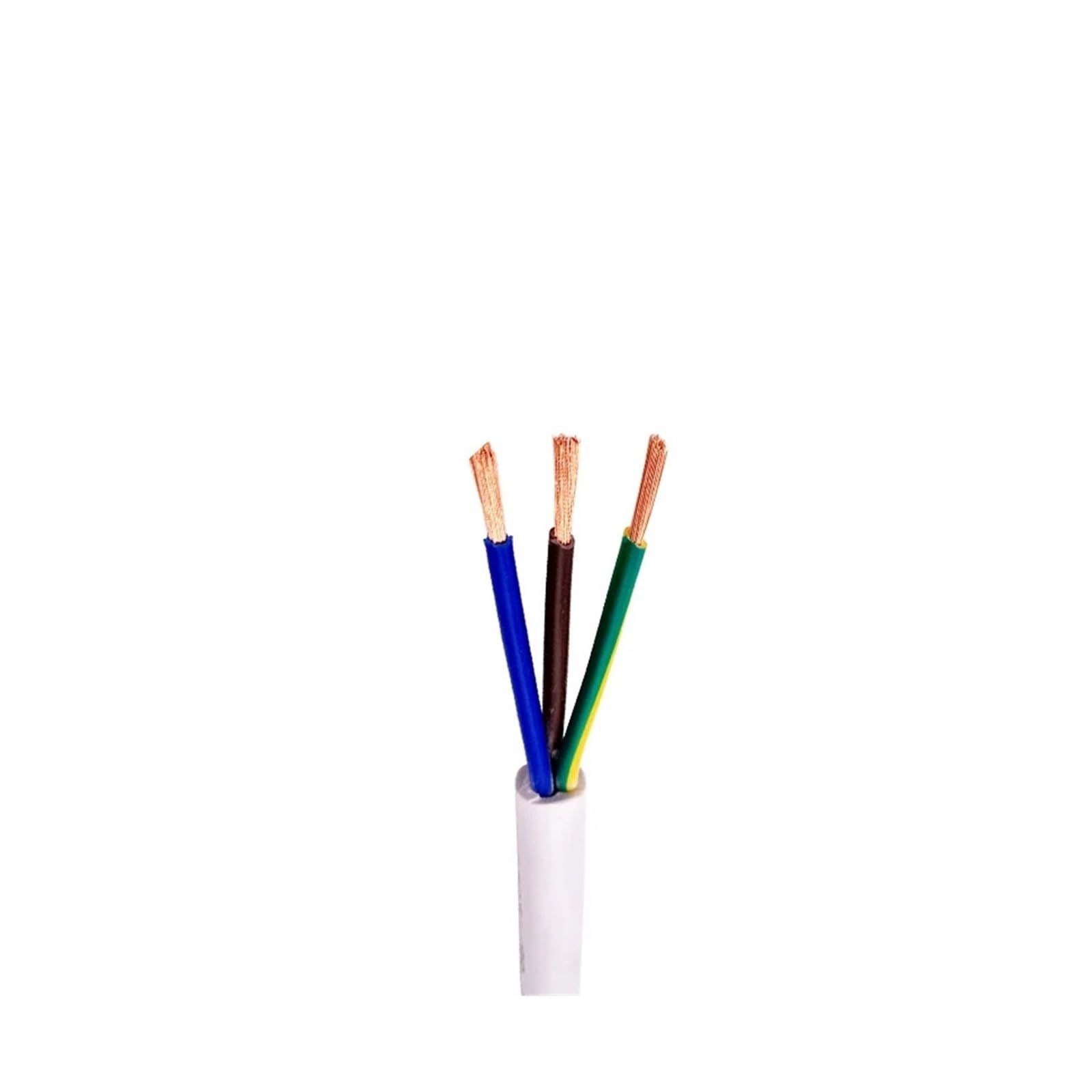 Cavo di controllo morbido RVV bianco da 5 m con 2‑5 conduttori, rame puro 15‑20 AWG
