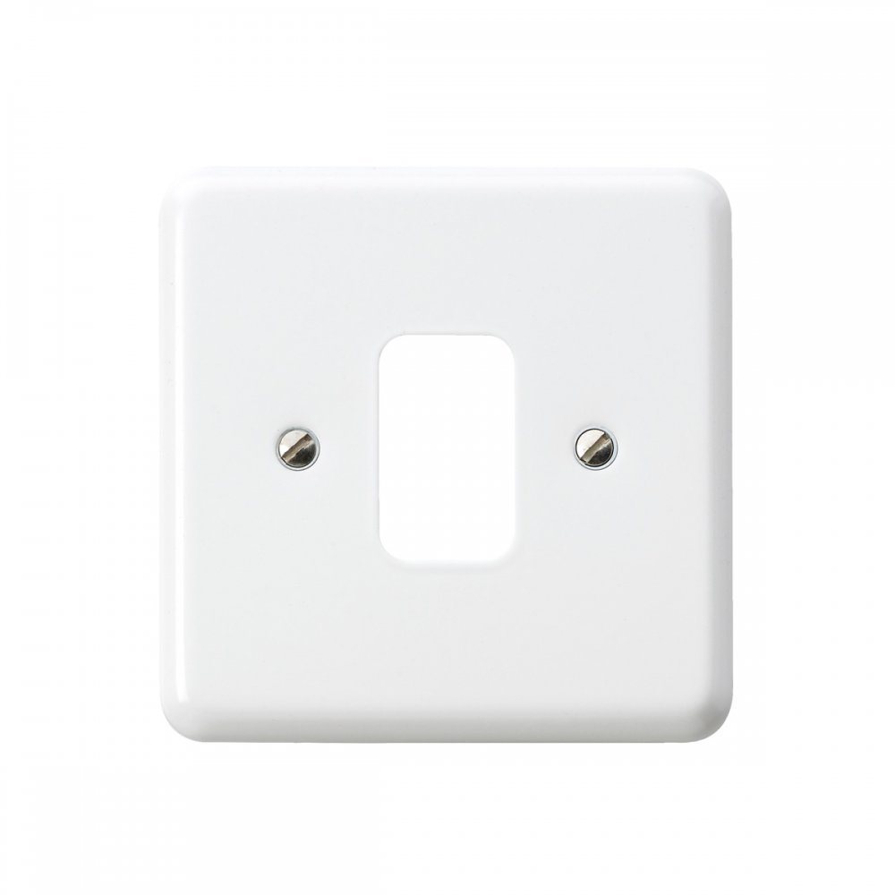 Best Price Square White Mk Electric Metalclad Plus Grid Plus 1 Module Frontplate