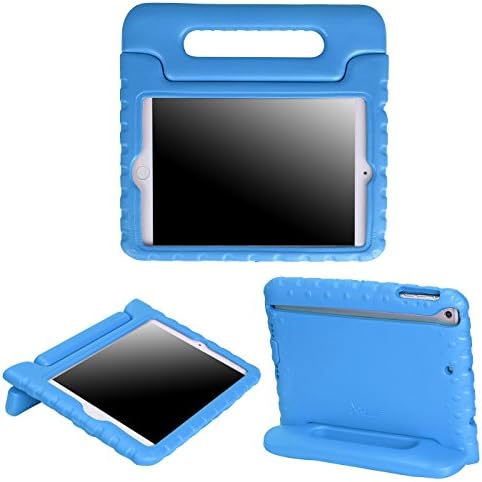 HDE Kids Case for iPad Mini 2 3 -Shock Proof Rugged Heavy Duty Impact Resistant Protective Cover Handle Stand for Apple iPad Mini 1 2 3 Retina (Blue)