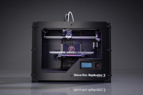 Front view of the MakerBot Replicator 2 3D Printer