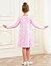 Bumeex Kids Little Girl's Dress Fall Spring Winter Long Sleeve Cute School Cotton Valentines Casual A-Line Dresses Outfits Clothing Clothes Vestido para Niña Pink Heart 6-7 Years