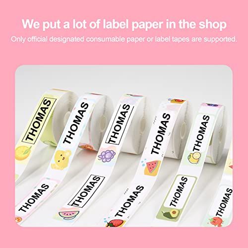 Oneyuan Máquina de fazer etiquetas D110 Mini impressora de etiquetas térmica de bolso com 4 rolos de