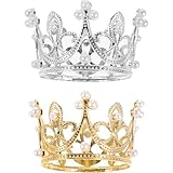 MOLUCKFU 2 Pièces de Petites Couronnes pour Gâteau d'anniversaire Garçon et Filles Déc...