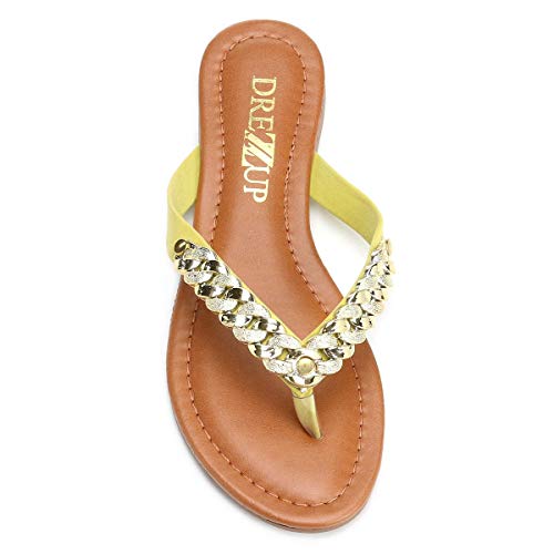 Rasteira Drezzup Corrente - Amarelo - 38