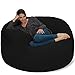 Chill Sack Bean Bag Chair: Giant 5' Memory Foam Furniture Bean Bag - Big Sofa with Soft Micro Fiber Cover - Black