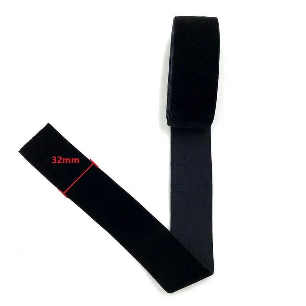 Retro Single Press Shaft 2Yard 20mm 30mm 38mm 50mm Czarna elastyczna aksamitna wstążka jednostronna welurowa taśma do opasek na głowę Akcesoria do szycia odzieży(30mm 2Yard)