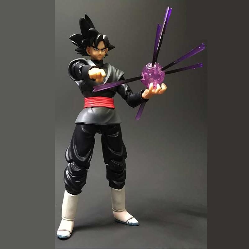 SHUORUI Black Hair Goku Action Figure - PVC Red Hair Goku Black Rose Zamasu Action Figure, Goku Black Dragon Ball Super Action Figure, Face-Changing Statue Model Colection Toys
