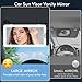 Led Car Sun Visor Vanity Mirror, Large Interior Mirrors with Lights, Dimmable Light up Vanity Makeup Mirror for Car,Rechargeable Rearview Mirrors for Sun Visor (White)
