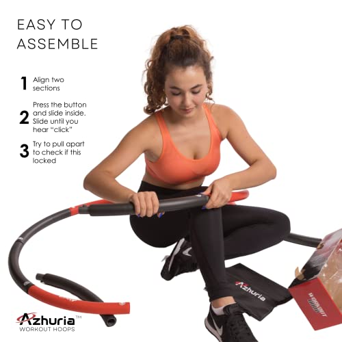 Weighted Hula Hoop Plus Size | 3.2lb Weight, 43in Diameter | Extra Large Hula Hoop for Adults Weight Loss | Easy to Spin, Soft Padding | Exercise Hoop for Beginners & Advanced Hoopers